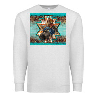 Oatmeal Heather western rodeo bullfighter Aztec leopard turquoise Premium Sweatshirt - BarkalooDesign