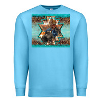 Ocean Blue western rodeo bullfighter Aztec leopard turquoise Premium Sweatshirt - BarkalooDesign