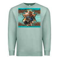 Seafoam western rodeo bullfighter Aztec leopard turquoise Premium Sweatshirt - BarkalooDesign