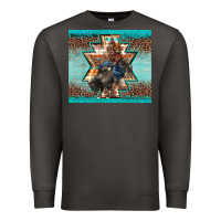 Smoke western rodeo bullfighter Aztec leopard turquoise Premium Sweatshirt - BarkalooDesign