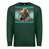 Sports Green western rodeo bullfighter Aztec leopard turquoise Premium Sweatshirt - BarkalooDesign