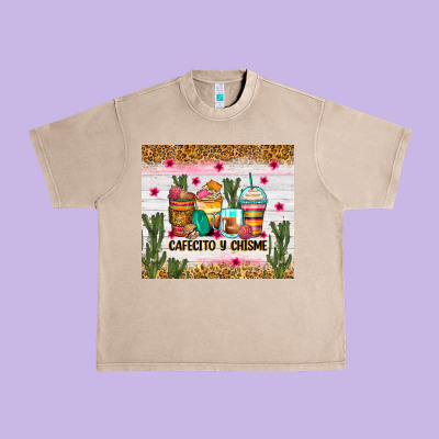 Urban Heavy Tee Cafecito y chisme coffee cups