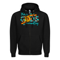 Black this is gods country sunflower Zipper Hoodie - AdoDesignShop