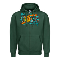Sports Green this is gods country sunflower Zipper Hoodie - AdoDesignShop