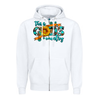 White this is gods country sunflower Zipper Hoodie - AdoDesignShop
