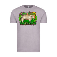 Vintage Zinc Thick Thighs Lucky Vibes Charolais Bull Vintage Tee - RanaPortraitStore
