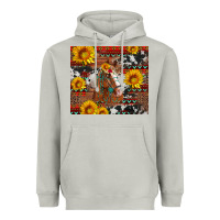 Moon Dust western horse with sunflowers and aztec leopard cowhide Heavyweight Hoodie - Artiststas