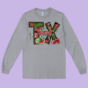 Texas Long Sleeve Tee Designed By Sublimationcraftshop