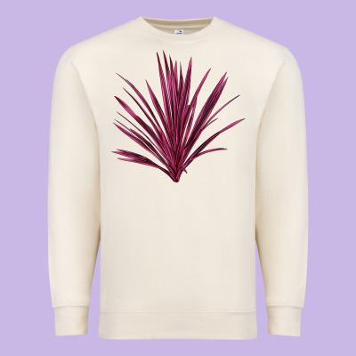 Pink Cordyline Premium Sweatshirt Designed By Lillyallendesigns