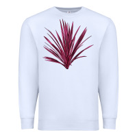 White Pink Cordyline Premium Sweatshirt - LillyAllenDesigns