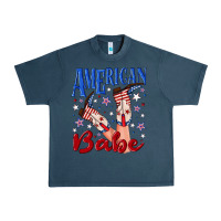 Midnight Navy American babe 4th july Urban Heavy Tee - texasbilliewilder
