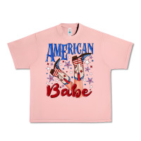 Salmon American babe 4th july Urban Heavy Tee - texasbilliewilder