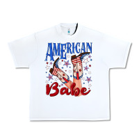 White American babe 4th july Urban Heavy Tee - texasbilliewilder
