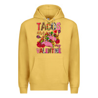 Antique Gold tacos are my valentine Premium Hoodie - NancyCooperArtShop