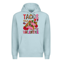 Blue Mist tacos are my valentine Premium Hoodie - NancyCooperArtShop