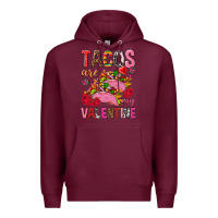 Burgundy tacos are my valentine Premium Hoodie - NancyCooperArtShop