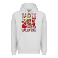 Dove Grey tacos are my valentine Premium Hoodie - NancyCooperArtShop
