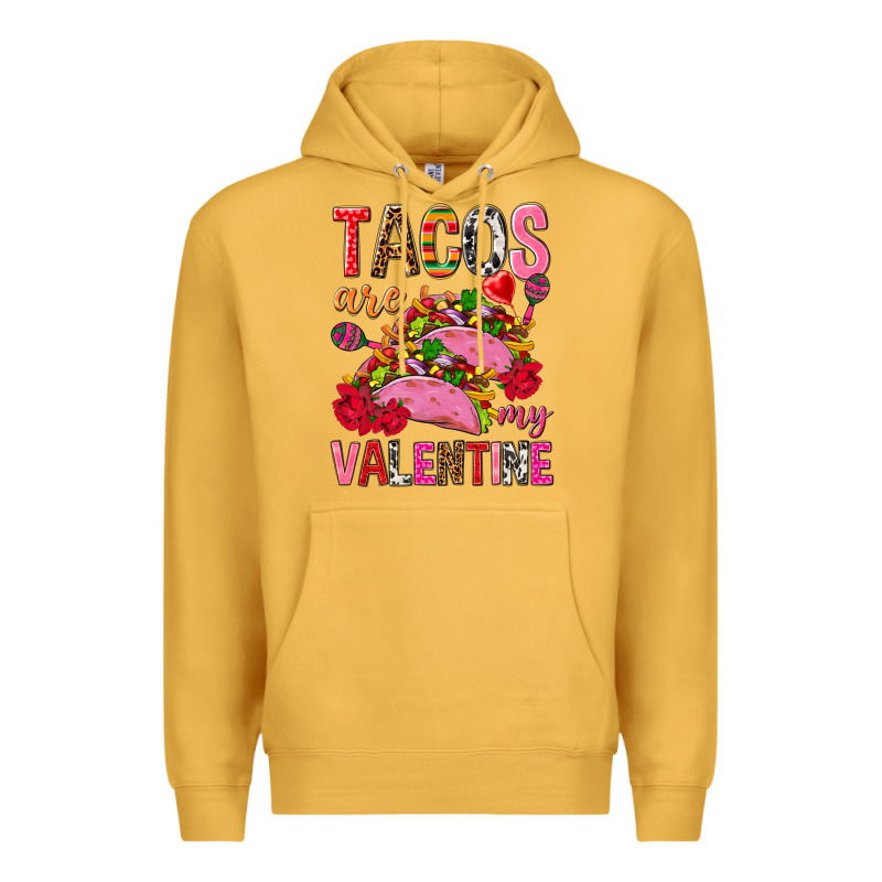 Tacos Are My Valentine Premium Hoodie by NancyCooperArtShop | Teevron
