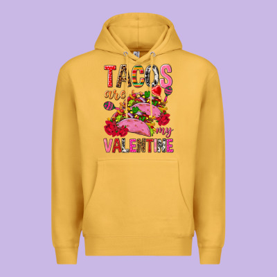 Tacos Are My Valentine Premium Hoodie Designed By Nancycooperartshop