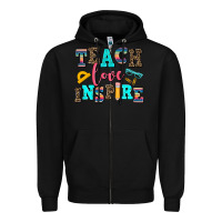 Black teach love inspire Zipper Hoodie - AdoDesignShop