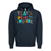 Navy teach love inspire Zipper Hoodie - AdoDesignShop