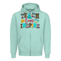 Teach Love Inspire Zipper Hoodie | Teevron