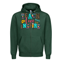 Sports Green teach love inspire Zipper Hoodie - AdoDesignShop