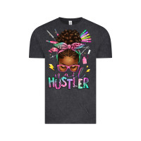 Vintage Black nail hustler afro messy bun Vintage Tee - texasbilliewilder