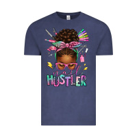 Vintage Denim nail hustler afro messy bun Vintage Tee - texasbilliewilder