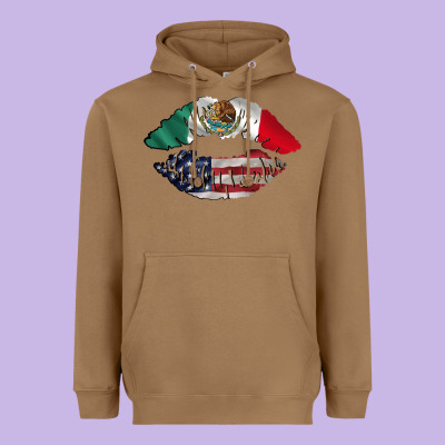Mexico Usa Lips Heavyweight Hoodie Designed By Adodesignshop