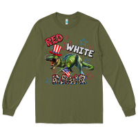 Army Green Red white rawr 4th of July Long Sleeve Tee - CowGirlArtShop