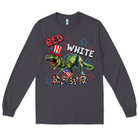 Smoke Red white rawr 4th of July Long Sleeve Tee - CowGirlArtShop
