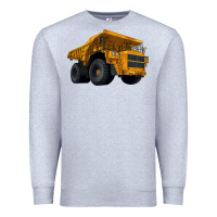 Heather Grey Dump Truck Premium Sweatshirt - LillyAllenDesigns