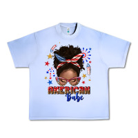 Grape Ice American babe afro messy bun Urban Heavy Tee - texasbilliewilder
