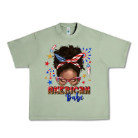 Oil Green American babe afro messy bun Urban Heavy Tee - texasbilliewilder
