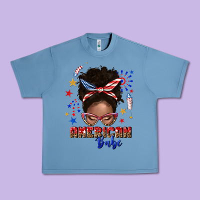 Urban Heavy Tee American babe afro messy bun