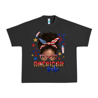 Pigment Black American babe afro messy bun Urban Heavy Tee - texasbilliewilder