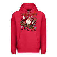 Cardinal merry vibes ho ho ho Premium Hoodie - MaliasSmallBusiness
