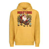 Mustard merry vibes ho ho ho Premium Hoodie - MaliasSmallBusiness