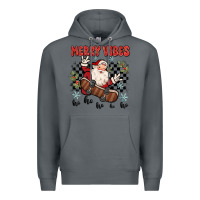 Rock merry vibes ho ho ho Premium Hoodie - MaliasSmallBusiness