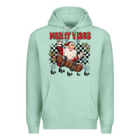 Seafoam merry vibes ho ho ho Premium Hoodie - MaliasSmallBusiness