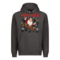 Smoke merry vibes ho ho ho Premium Hoodie - MaliasSmallBusiness