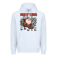 White merry vibes ho ho ho Premium Hoodie - MaliasSmallBusiness
