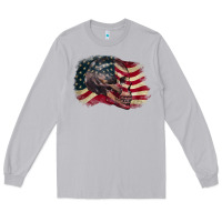 Moon Dust Red white rawr 4th of July Long Sleeve Tee - CowGirlArtShop