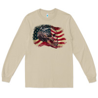 Mushroom Red white rawr 4th of July Long Sleeve Tee - CowGirlArtShop