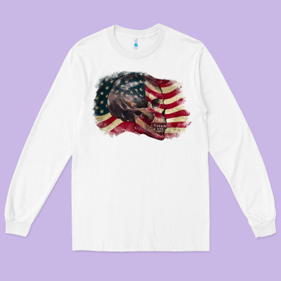 Red White Rawr 4th Of July Long Sleeve Tee Designed By Cowgirlartshop
