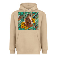 Mushroom western horse with gemstone and sunflower Heavyweight Hoodie - Artiststas