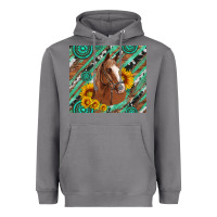 Storm western horse with gemstone and sunflower Heavyweight Hoodie - Artiststas