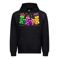 Black mardi gras bead dogs Urban Hoodie - LillyAllenDesigns