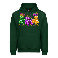Forest Green mardi gras bead dogs Urban Hoodie - LillyAllenDesigns